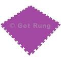 Get Rung Fitness Mat with Interlocking Foam Tiles for Gym Flooring. Excellent for Pilates Yoga Aerobic Cardio Work Outs and Kids Playrooms. Perfect Exercise Mat(PURPLE 24SQFT)