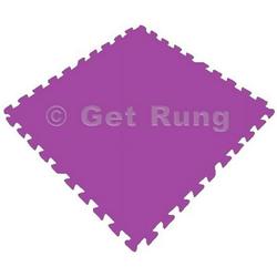 Get Rung Fitness Mat with Interlocking Foam Tiles for Gym Flooring. Excellent for Pilates Yoga Aerobic Cardio Work Outs and Kids Playrooms. Perfect Exercise Mat(PURPLE 24SQFT)