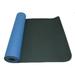 Rainforest TPE Yoga Mat 24 W Ã—68 L X 1/4 Thick 2 Tones Blue/Dark Grey Colors
