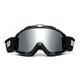 JUST GO Ski Goggles for Skiing Motorcycling and Winter Sports Dual-Layer Anti-Fog 100% UV Protection lens Snowboard Goggles fit Men Women and Youth Black Frame/ Silver Lens (VLT 12.5%)