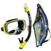 TUSA Sport Adult Imprex 3D Purge Mask and Dry Snorkel Combo Black/Flash Yellow