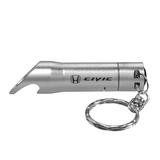 Honda Civic LED Flashlight Silver Bottle Opener Key Chain