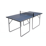JOOLA Midsize Compact Table Tennis Table with Ping Pong Net Set 12mm Surface 6 x 3 Blue