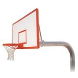 Brute Dynasty Steel-Fiberglass In Ground Fixed Height Basketball System Brick Red