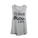 Thread Tank Livin That Tennis Mom Life Women s Fashion Sleeveless Muscle Tank Top Sport Grey Small