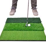 GoSports Tri-Turf XL Golf Practice Hitting Mat | Huge 24 x 24 for Optimal Practice