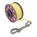 Aluminum Finger Spool 100ft Dive Reel w/ Spinning Holder Pink/Yellow