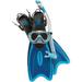 Cressi Palau Set Diving Mask Combo (Blue XS/S | US Man 4/6.5 | US Lady 5/7.5)