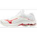 Mizuno Women s Wave Lightning Z6 Volleyball Shoe Size 9.5 White-Red (0010)