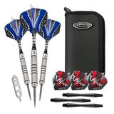 Viper Cold Steel 80% Tungsten 24 Gram Steel Tip Darts & Casemaster Deluxe Black Dart Case