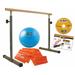 GoFit GoBarre - Portable Adjustable Ballet Bar Set Includes Resistance Bands and Core Ab Ball