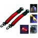 Reflective Fiber Optic Blinking Red LED White Stretch Safety ARM Band by Maximalpower 2 Pack