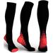 1 2 3 6-Pair Athletic Compression Socks for Men and Women Knee High - made for running athletics pregnancy and travel