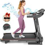 Folding Treadmill for Home with Adjustable Incline Smart APP 8MPH Speed 250lbs HiFi Bluetooth Speakers 15 Programs 3 Modes 3.0HP Foldable Compact Treadmill Walking Running Machine