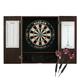 Viper Metropolitan Sisal Fiber Bristle Dartboard and Cabinet Bundle: Deluxe Set (Dead On Dartboard and Darts) Espresso Finish