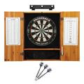 Viper Razorback Sisal Dartboard Metropolitan Oak Cabinet Underground The Raven Steel Tip Darts & Shadow Buster Dartboard Lights