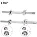 LELINTA 1 Pair of Steel Dumbbell Bars Chrome Dumbbell Handles Weight Lifting Spinlock Collar Set for Gym Barbells Dumbbell Bars Strength Training Length /17.7 /45CM