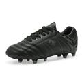 Dream Pairs Kids Girls & Boys Soccer Shoes Outdoor Soccer Cleats Trainers Shoes 160471-K Black/Grey Size 10