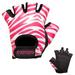 Contraband Pink Label 5277 Womens Design Series Zebra Print Lifting Gloves (Pair) - Lightweight Vegan Medium Padded Microfiber Amara Leather w/Griplock Silicone (Pink/White X-Small)