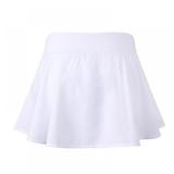 BRC Women White Athletic Quick-drying Workout Short Active Tennis Running Skirt with Built in Shorts L Size