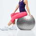 NUZYZ 55cm Exercise Workout Fitness Inflatable Body Balance Pilates Yoga Massage Ball Purple