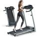 The Power Wear Merax Foldable Treadmill for Home 2.5 HP Portable Running Jogging and Walking Machine with 12 Per set Programs 300 Lbs. Weight Capacity Device Holder Heartbeat Sensor and 3-Level Incline