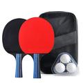 Hmount Deeroll 1Pair Table Tennis Racket Set Long Handle Professional Table Tennis Ping Pong Racket Paddle Bat(Short Handle)