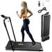 Yescom Treadmill 2 in 1 Under Desk 2.25HP Folding Electric Running Jogging Walking Machine with Bluetooth Speaker Remote Control