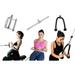 Double D Handle (V-Handle) Tricep Rope Rotating Straight Bar | Triceps Press Down Cable Attachment Lat Pulldown Attachment Weight Machine Accessories Home Gym Exercise Equipment