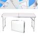 Folding Table Portable Camping Table 4 Ft Aluminum Foldable Table for Picnic Party Dining