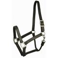Gatsby Triple Stitched Leather Halter Horse Black