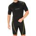 Rapido Boutique Collection Men s Equator Superior Flex Stretch Neoprene Wetsuit Shorty Scuba Snorkeling Surf Suit - BKYL - MD