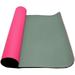 Rainforest TPE Yoga Mat 24 W Ã—68 L X 1/4 Thick 2 Tones Pink/Light Grey Colors