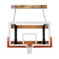 FoldaMount46 Victory Steel-Glass Side Folding Wall Mounted Basketball System Brick Red