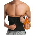 Vaslanda Men Sauna Waist Trainer Corset Hot Neoprene Body Shaper Zipper Sweat Gym Workout Trimmer Belt Back Support