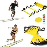 Agility Ladder Speed Training Set: Soccer Training Equipment for Kids with 12 Cones Carrying Bag for Football Exercise Sports Footwork Training