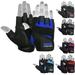 MRX Weight Lifting Gloves Pro Series Gym Fitness Workout Bodybuilding Glove Blue (Medium)
