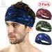 Gustave 3-Pack Sports Fitness Headbands for Men Women Athletic Workout Head Wrap Sweatband for Yoga Fashion Basketball Running Gym Elastic Hair Bands