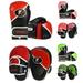 Kruzak Two-Tone Focus Mitts and Boxing Gloves Set for Kickboxing and Muay Thai MMA Training| Focus Pads + Training Gloves | Fitness Kit for Martial Arts and Karate (Black/Red 10 oz)