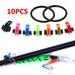 Opolski 10Pcs Fishing Rod Hook Fishing Lure Keeper with Elastic Rubber Rings Fishing Tools Plastic Fishing Pole Hook Holder Hooks Protector Fishing Tackle for Fishing