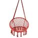 Equip Macrame Outdoor Hammock Chair Cotton Polyester Blend Red Size 47â€� H x 24â€� W Weight Capacity 250 lb.