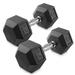 Philosophy Gym Rubber Coated Hex Dumbbell Hand Weights 35 lb Pair