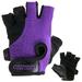 Contraband Pink Label 5057 Womens Basic Lifting Gloves (Pair) - Light-Medium Padded Durable Leather Palm Fingerless Classic Workout Gloves Designed & Sized for Women (Purple Small)