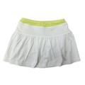 Boast Girl s Gathered Tennis Skirt Medium White/Sunny Lime