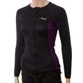 XCel Women s Longsleeve Wetsuit jacket w/cinch cord 8 Black/eggplant