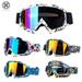 Luxtrada Ski Goggles Skate Glasses Over Glasses Snow Goggles with UV 400 Protection Windproof and Dustproof for Snowboard Motorcycle Bicycle for Men and Women (Yellow/Clear)