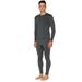 Bodtek Mens Long Johns Base Layer Set (Dark Grey X-Large)