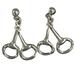 EARRINGS SNAFFLE BIT PLATINUM PLATE