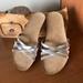 American Eagle Outfitters Shoes | American Eagle Outfitters Metallic Slides | Color: Silver | Size: 6