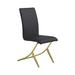 Andrew Home Studio Clavel Polyurethane Upholstered Side Chair Upholstered in Black | 38.5 H x 17.25 W x 24 D in | Wayfair GFC105BB172-YSWL